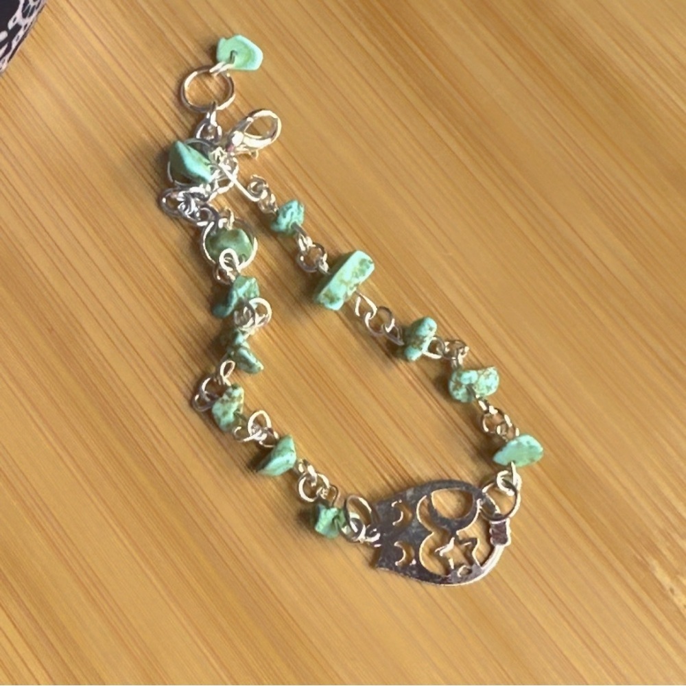 Alquimia Silver and Green Bracelet